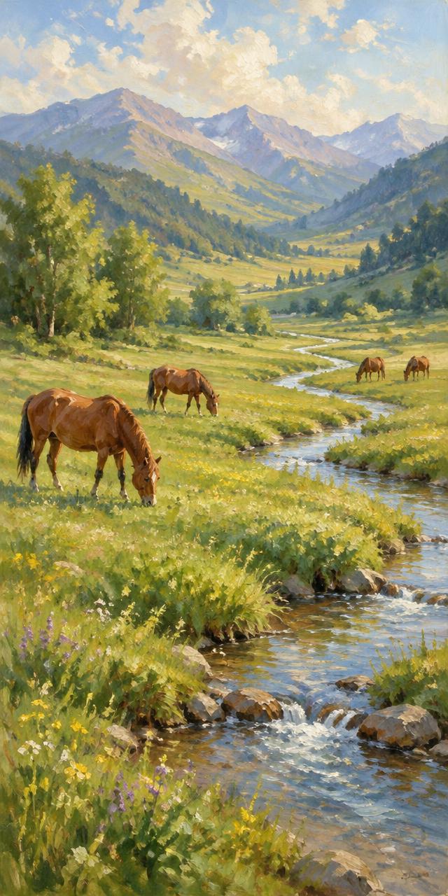فاصل الخيل | The Horses Bookmark